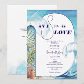 Tropical Beach Alles wat ik Zee is liefde Vrijgeze Kaart (Voorkant / Achterkant)