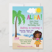Tropical Beach Aloha Luau Verjaardag uitnodiging (Voorkant)