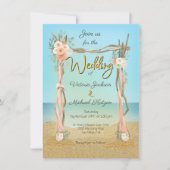 Tropical Beach Arbour bruiloft uitnodiging (Voorkant)