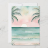 Tropical Beach Baby Geslacht Onthullen Blush Sage Kaart (Achterkant)