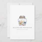 Tropical Beach Bachelor Weekend Invitation Kaart (Voorkant)