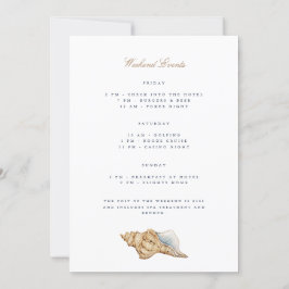 Tropical Beach Bachelor Weekend Invitation Kaart