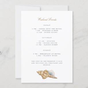 Tropical Beach Bachelor Weekend Invitation Kaart