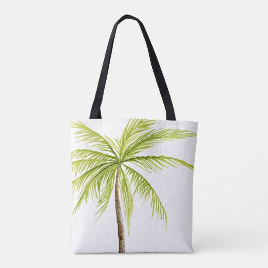 Tropical Beach Bag Palm Tree Monogram Tote Bag (Achterkant)