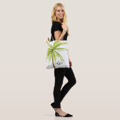 Tropical Beach Bag Palm Tree Monogram Tote Bag (Op model)