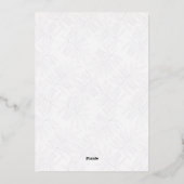 Tropical Beach Bestemming Bruiloft Bewaar de datum Folie Uitnodiging (Achterkant)