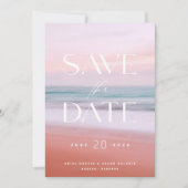 Tropical Beach Bestemming Bruiloft Bewaar de datum Kaart (Voorkant)