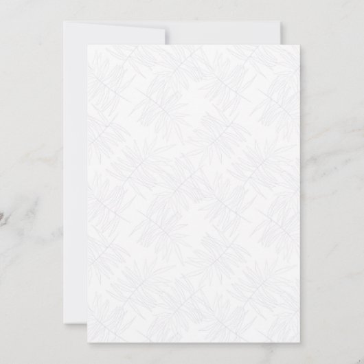 Tropical Beach Bestemming Bruiloft Bewaar de datum Kaart (Achterkant)