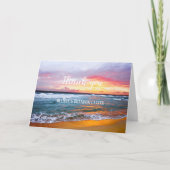 Tropical Beach Bestemming Bruiloft Dank u Bedankkaart (Voorkant)
