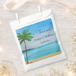Tropical Beach Bestemming Bruiloft Dank u Bedankzakje