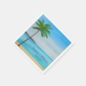 Tropical Beach Bestemming Bruiloft Dank u Servet (Hoek)