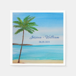 Tropical Beach Bestemming Bruiloft Dank u Servet
