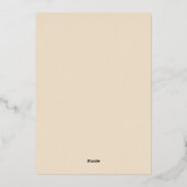 Tropical Beach Bestemming Bruiloft Folie Uitnodigi Folie Uitnodiging (Achterkant)