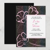 Tropical Beach Bestemming Bruiloft uitnodiging (Voorkant / Achterkant)