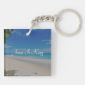Tropical Beach Bijbel vers Psalm 119:105 Sleutelhanger (Achterkant)