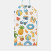 Tropical Beach Birthday Summer Party Thank You Cadeaulabel (Achterkant)