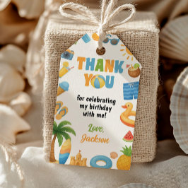 Tropical Beach Birthday Summer Party Thank You Cadeaulabel