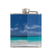 Tropical Beach Bliss Caribische vakantie Heupfles (Achterkant)