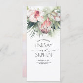 Tropical Beach Bloemen Trouwprogramma's Programmakaart (Voorkant / Achterkant)