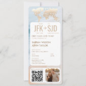 Tropical Beach Boarding Pass-ticketbestemming Kaart (Voorkant)