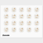 Tropical Beach Boho Retouradreslabel Ronde Sticker (Vel)
