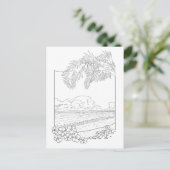 Tropical Beach Briefkaart voor volwassen kleuren (Staand voorkant)