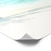 Tropical Beach Bruiloft 15 Tafels Zitkaart Poster (Hoek)