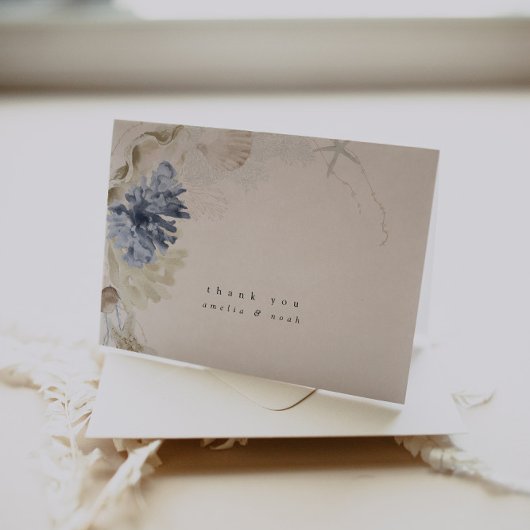 Tropical Beach Bruiloft Dank u kaart