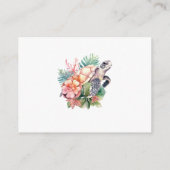 Tropical Beach bruiloft details Informatiekaartje (Achterkant)