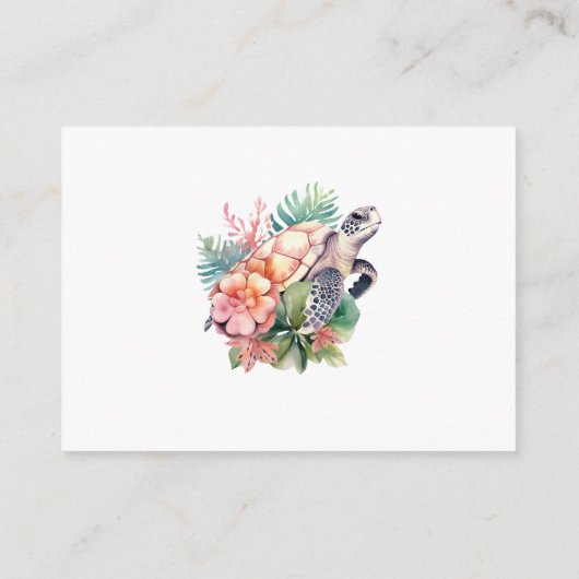 Tropical Beach bruiloft details Informatiekaartje (Achterkant)