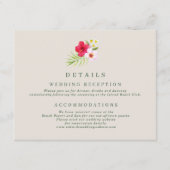 Tropical Beach bruiloft details Informatiekaartje (Voorkant)