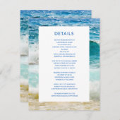 Tropical Beach bruiloft details Informatiekaartje (Voorkant / Achterkant)