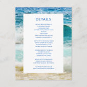 Tropical Beach bruiloft details Informatiekaartje (Voorkant)