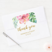 Tropical Beach bruiloft gunst Sticker (Envelop)
