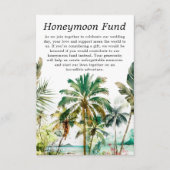 Tropical Beach Bruiloft Huwelijksreis Fonds Informatiekaartje (Voorkant)
