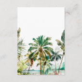 Tropical Beach Bruiloft Huwelijksreis Fonds Informatiekaartje (Achterkant)