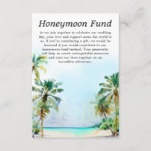 Tropical Beach Bruiloft Huwelijksreis Fonds Informatiekaartje (Voorkant)