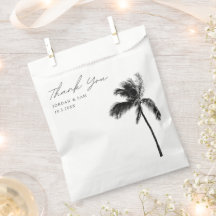 Tropical Beach Bruiloft Palm Tree Zwart & Wit