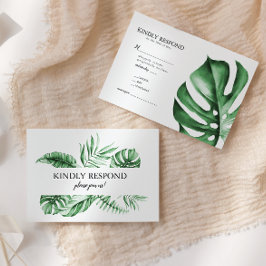 Tropical Beach Bruiloft RSVP Behuizing Invoegen