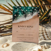 Tropical Beach Bruiloft RSVP Entree Keuzes