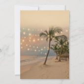 Tropical Beach bruiloft uitnodiging | Elegante zon (Achterkant)