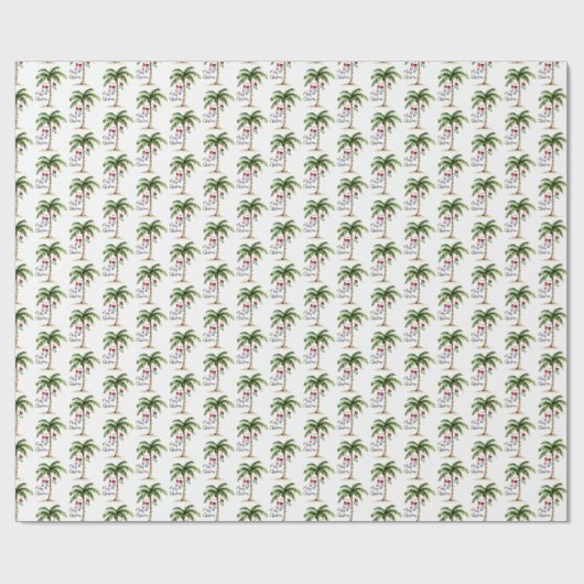 Tropical Beach Christmas Cadeaupapier (Vlak)