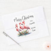 Tropical Beach Christmas Gift Tag Sticker (Envelop)
