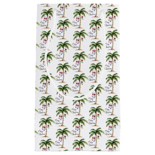 Tropical Beach Christmas Klein Cadeauzakje (Voorkant)