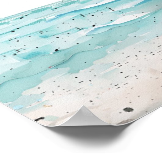 Tropical Beach Christmas Party Welcome Poster (Hoek)