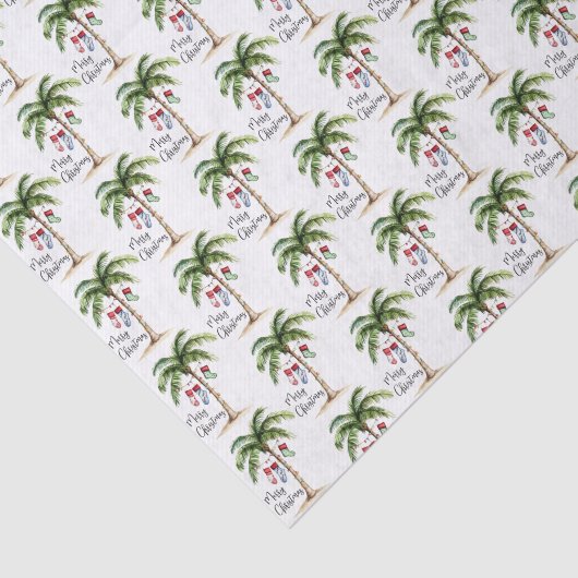 Tropical Beach Christmas Tissuepapier (Detail)