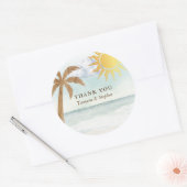 Tropical Beach Coastal Dank u Sticker (Envelop)