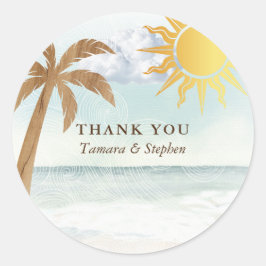 Tropical Beach Coastal Dank u Sticker