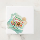 Tropical Beach Cocktails Fruits Bachelorette Party Bedankjes Labels (In situ)