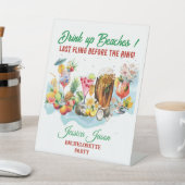 Tropical Beach Cocktails Fruits Bachelorette Party Reclamebord Met Voetstuk (Insitu)